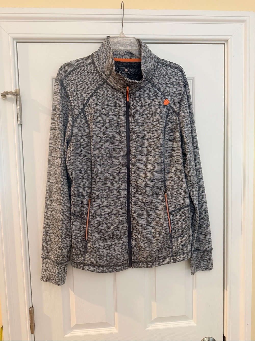 Women's Size XXL "Tangerine" Heather Gray Full-Zip Utility Jacket Orange GUC